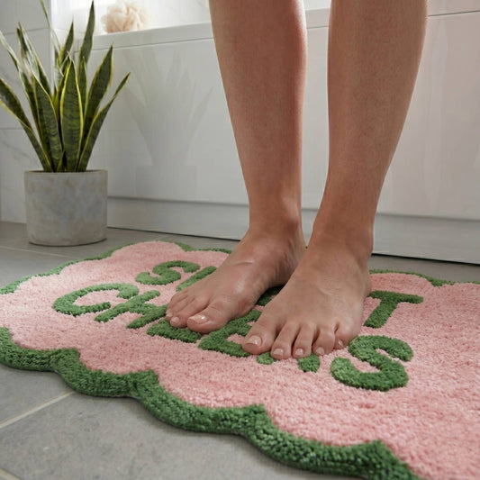 Tapis de bain Sweet Cheeks - Vert/Rose