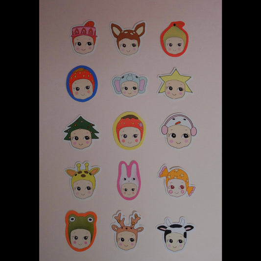 Pack 5 stickers baby mystères