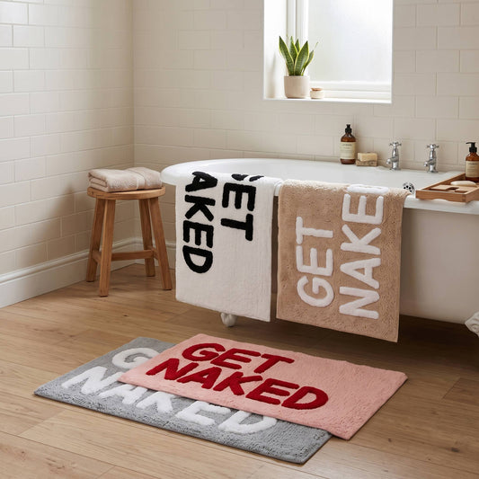 Tapis de bain Get Naked - Rouge/Rose