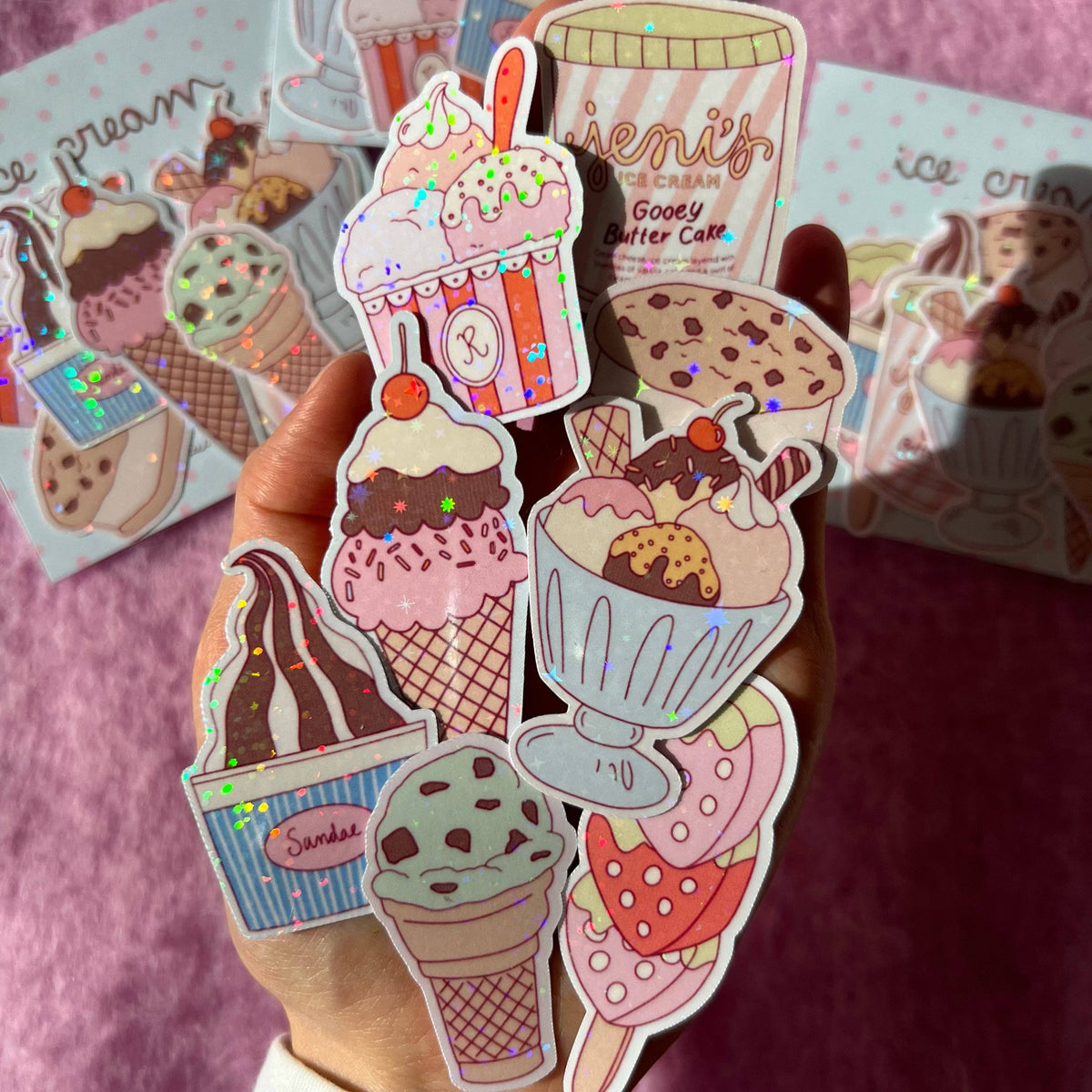 Pack d'autocollants Ice cream