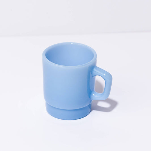 Mug Verre Opalin - Bleu