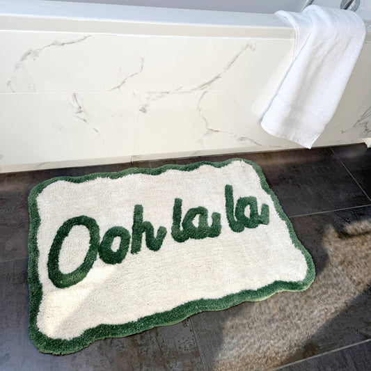 Tapis de Bain Ooh La La - Crème/Vert