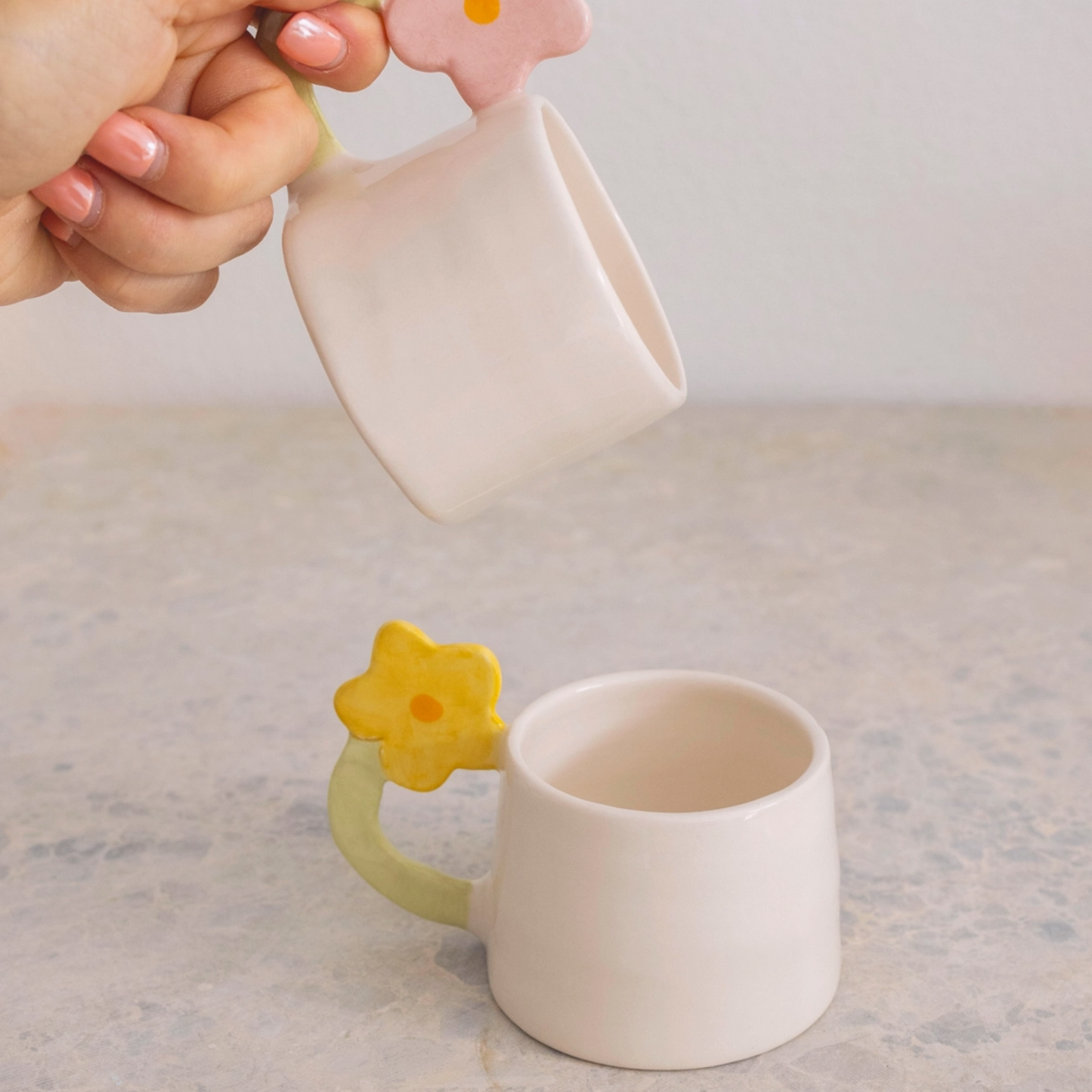 Tasse Espresso Céramique Blossom - Jaune