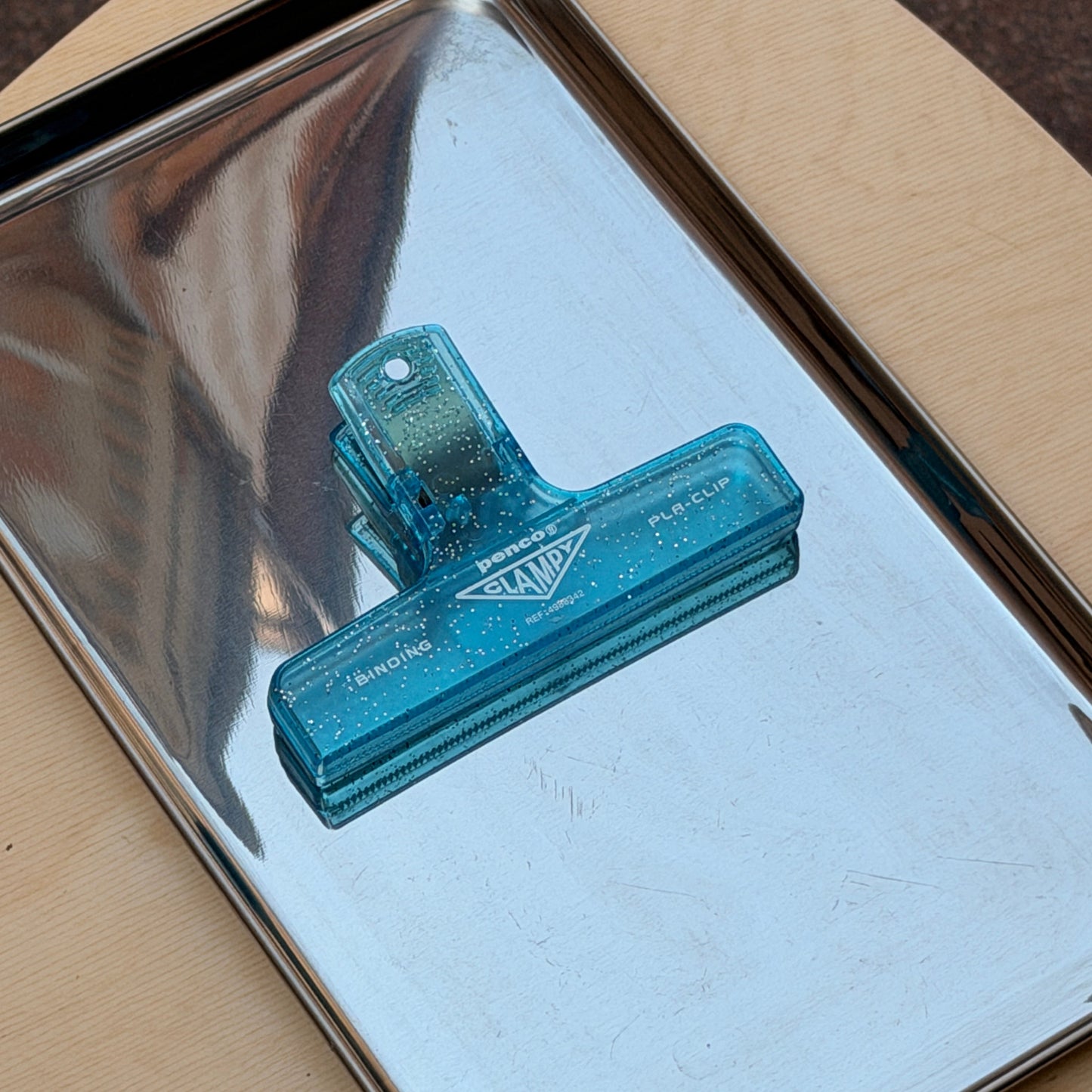Pince Pla-Clip Penco - Pailleté Bleu