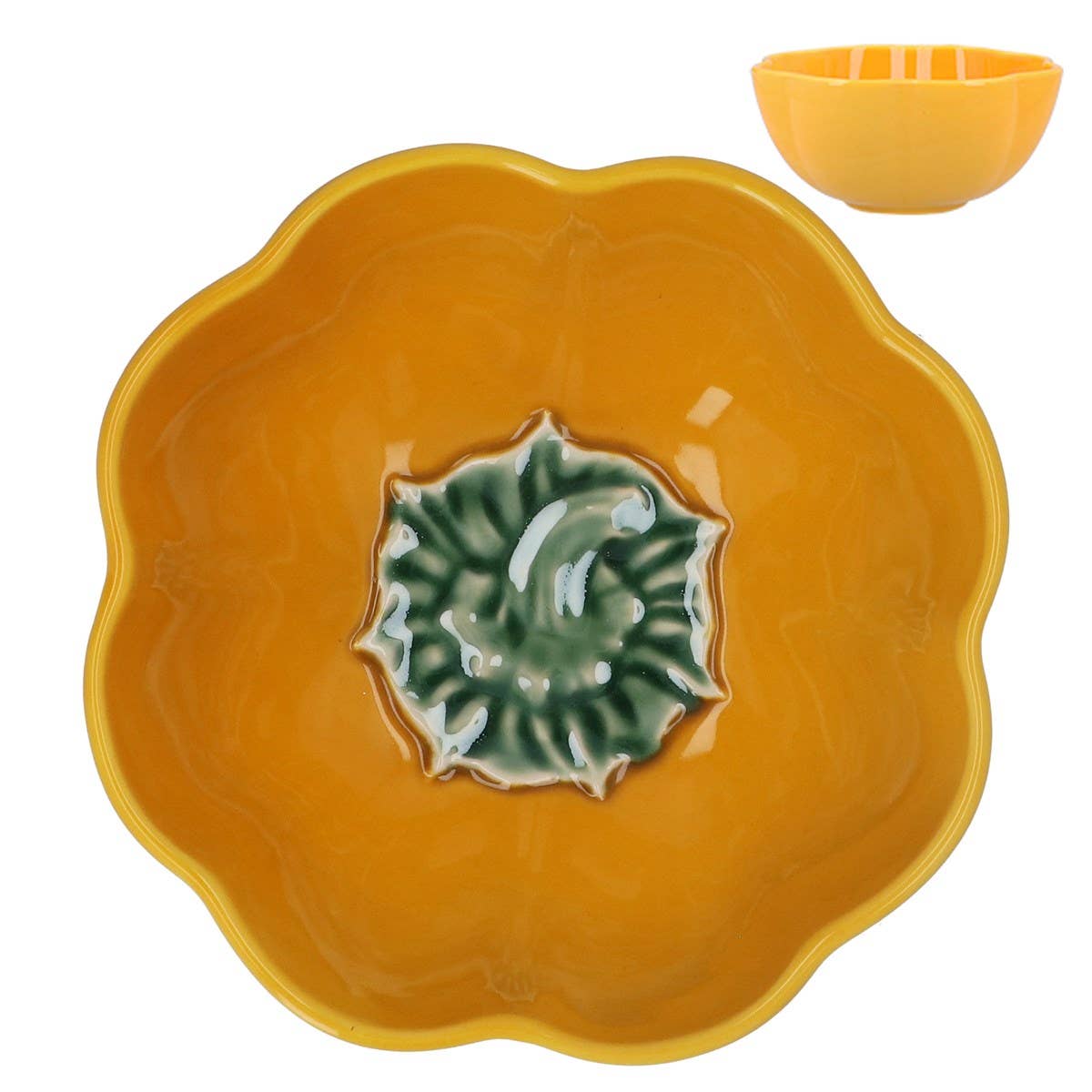 Bol en grès jaune pour poivre 6"