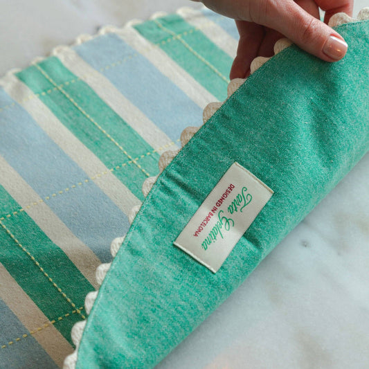 Set de table Biscuit - Vert/Bleu