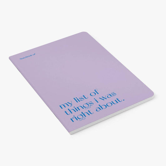 Carnet - My List of Things I Was Right About