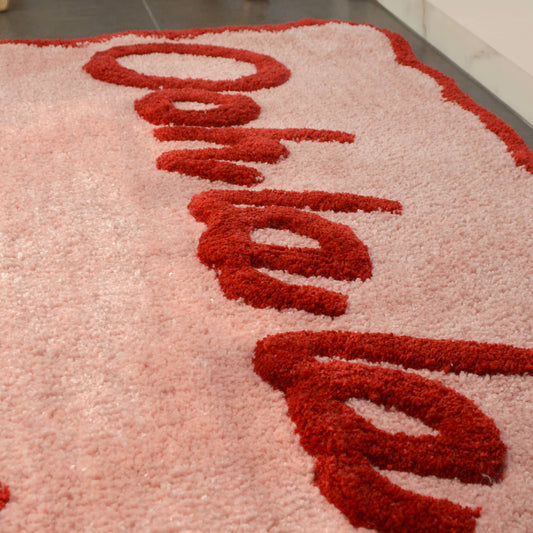 Tapis de Bain Ooh La La - Rose/Rouge