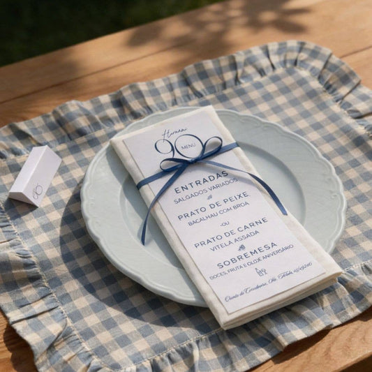 Set de table vichy - Bleu clair