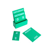 Petit calendrier brillant vert en couleur pleine HF