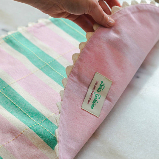 Set de table Biscuit - Vert/Rose