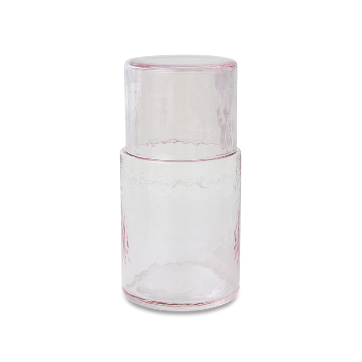 Service de nuit, carafe et verre - rose blush