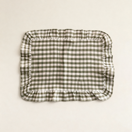 Set de table vichy - Kaki