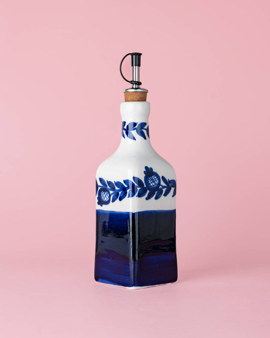 Distributeur d'huile d'olive en céramique artisanale - style traditionnel de Nerja