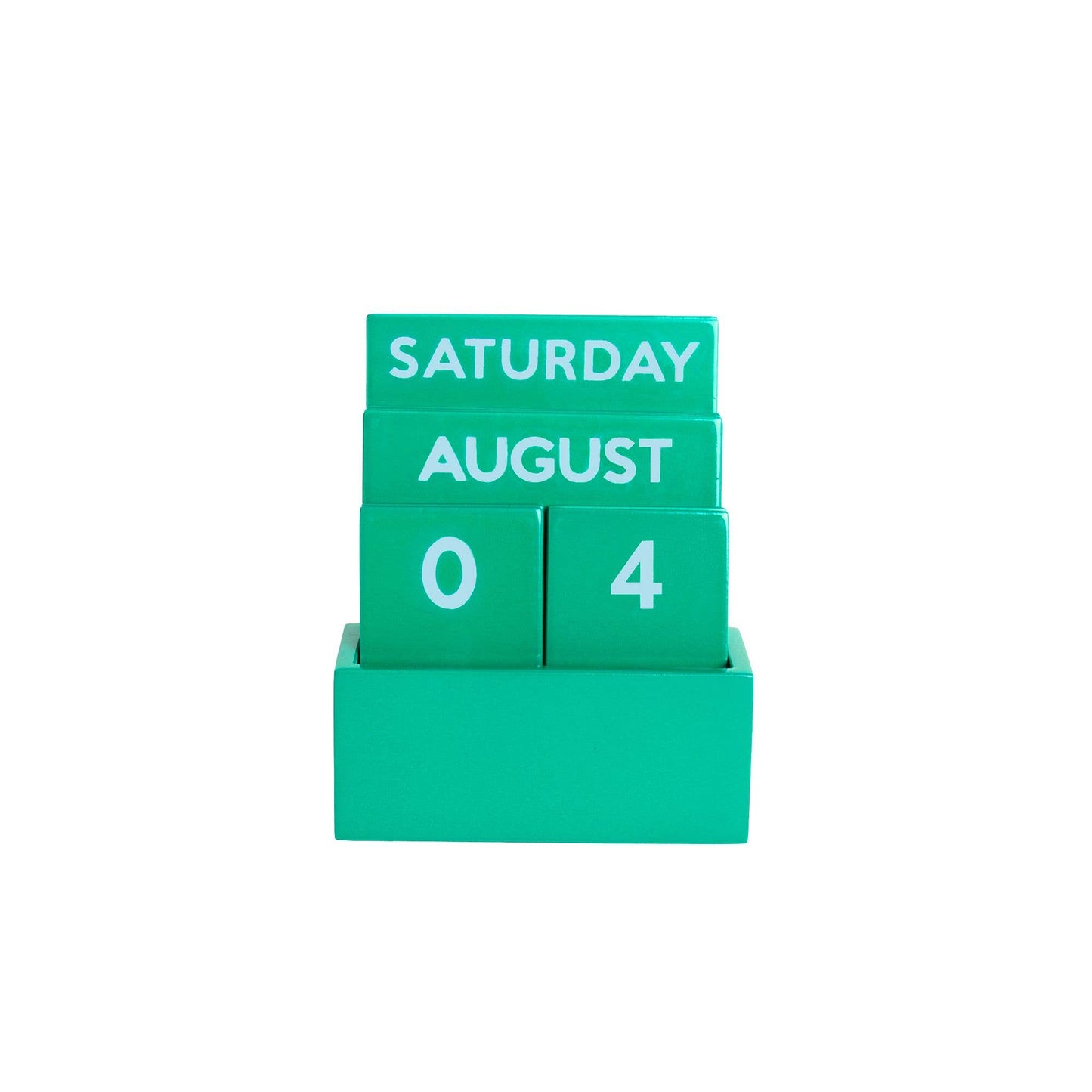 Petit calendrier brillant vert en couleur pleine HF