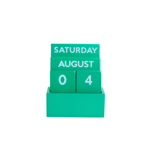 Petit calendrier brillant vert en couleur pleine HF