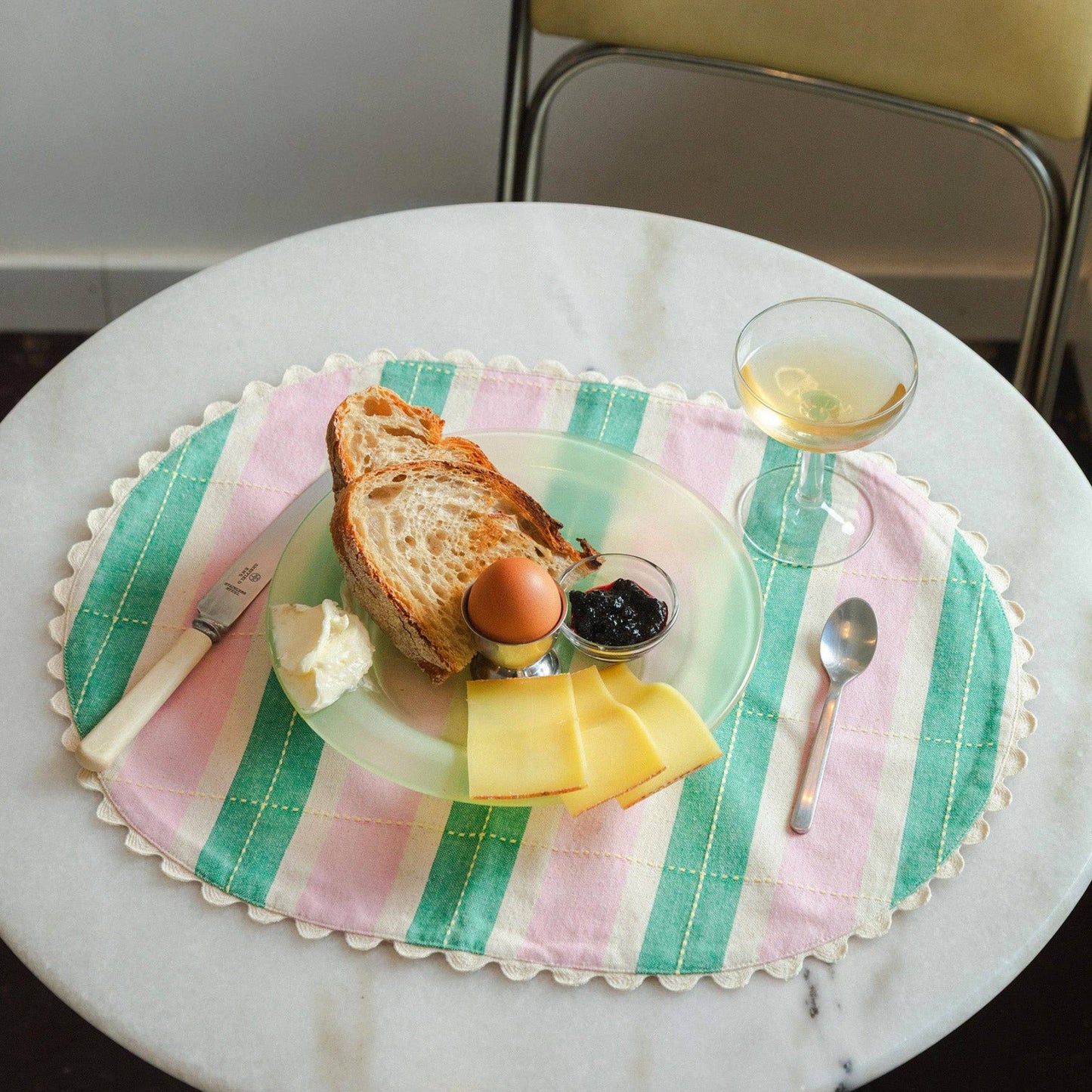 Set de table Biscuit - Vert/Rose