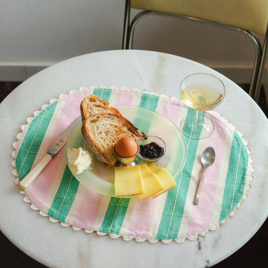Set de table Biscuit - Vert/Rose
