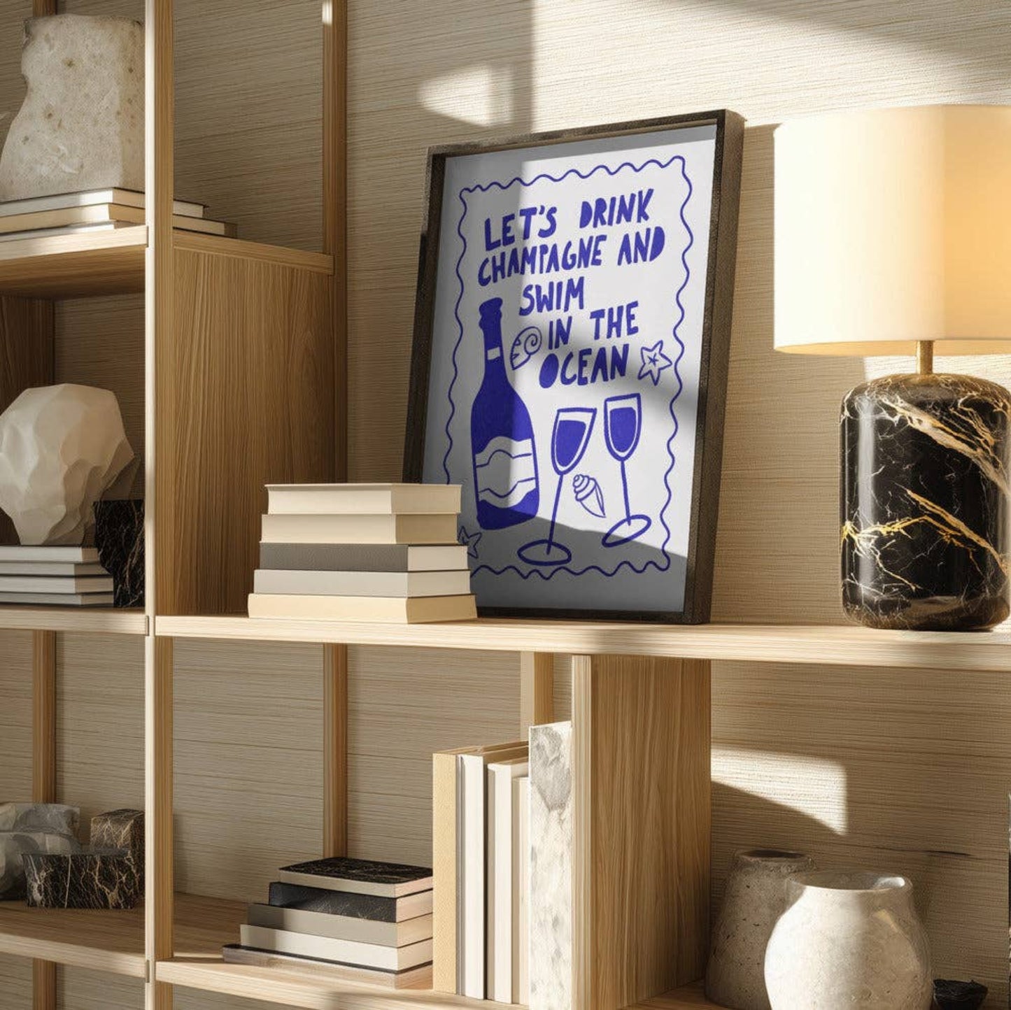 Affiche A3 - Champagne & Océan
