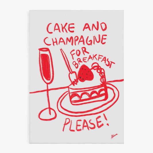 Affiche A3 - CAKE AND CHAMPAGNE