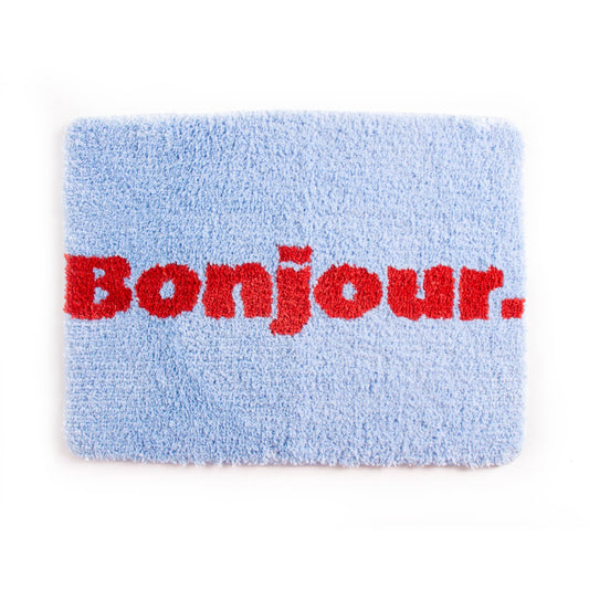 Tapis de bain Bonjour - Bleu