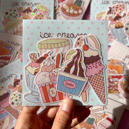 Pack d'autocollants Ice cream