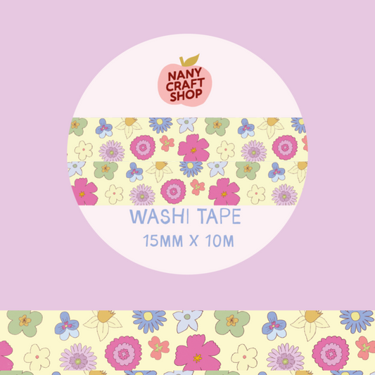 Washi Tape - Motif fleuri