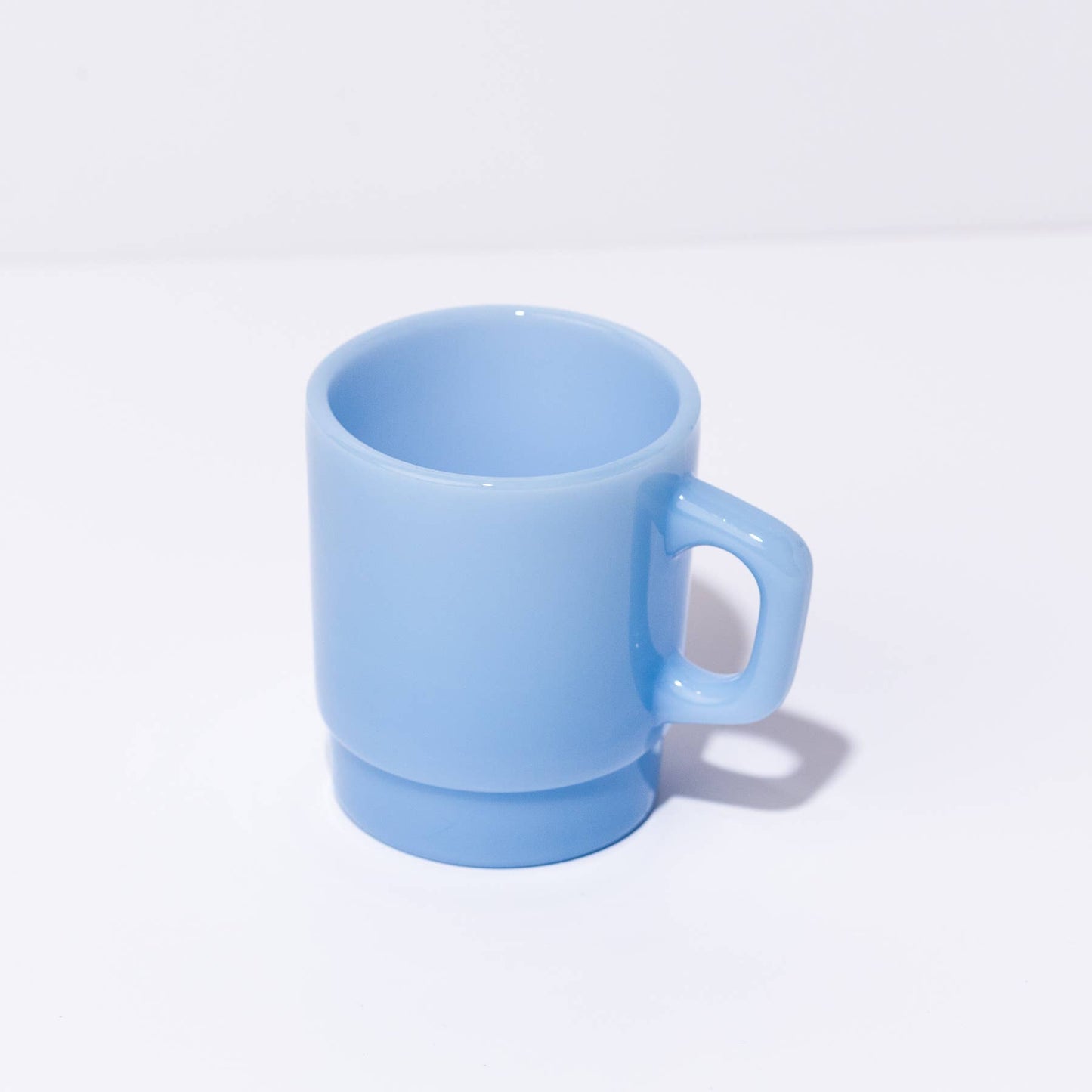 Mug Verre Opalin - Bleu