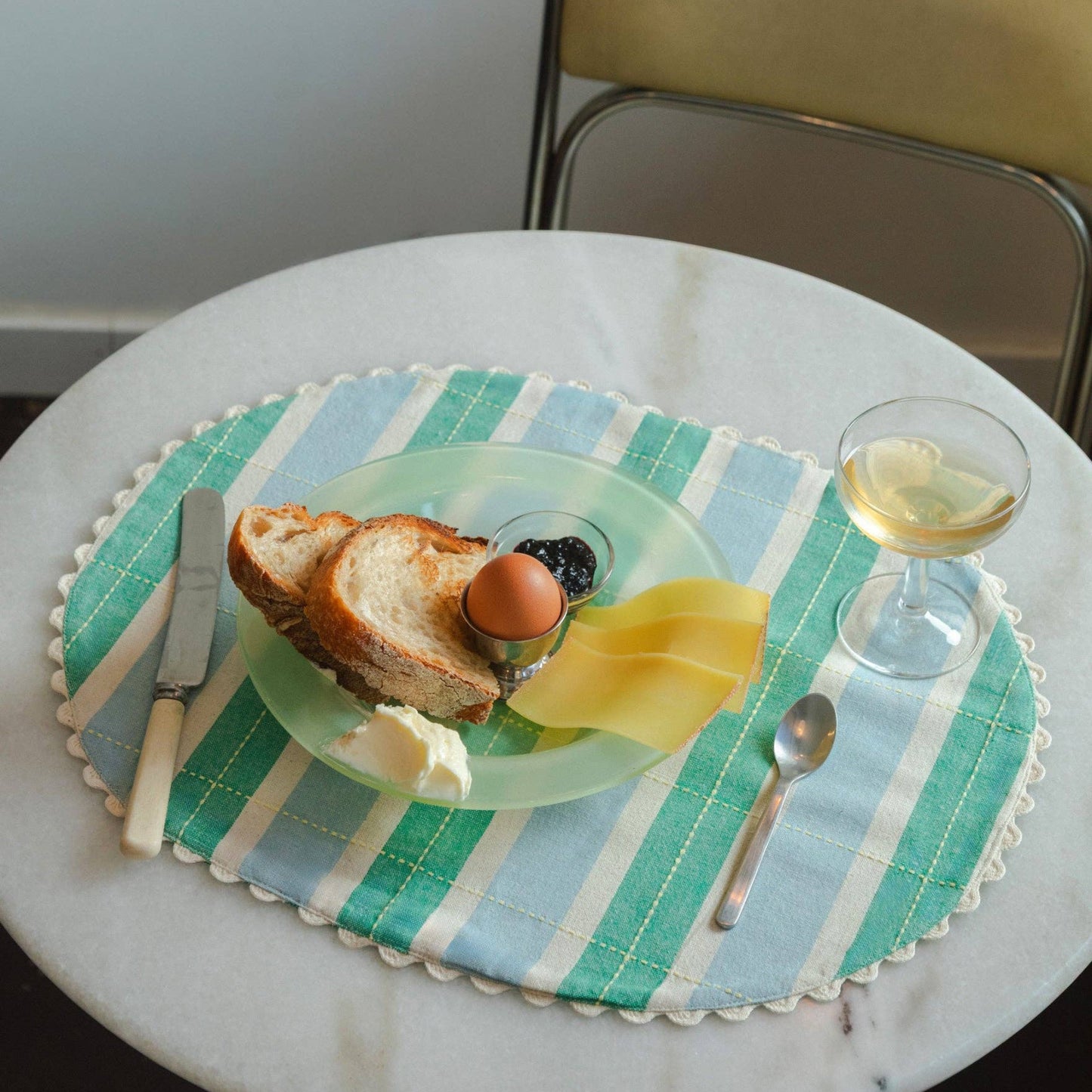 Set de table Biscuit - Vert/Bleu