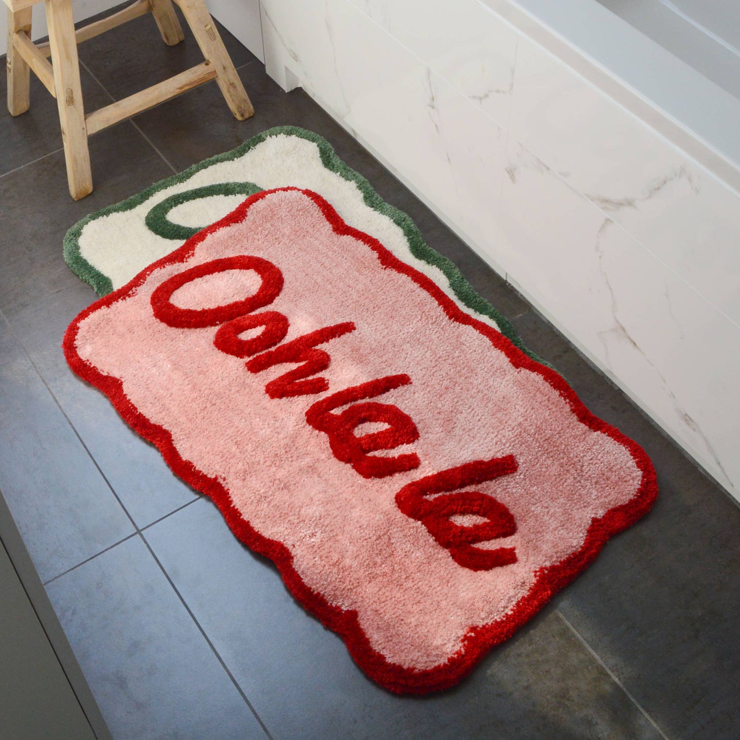 Tapis de Bain Ooh La La - Rose/Rouge