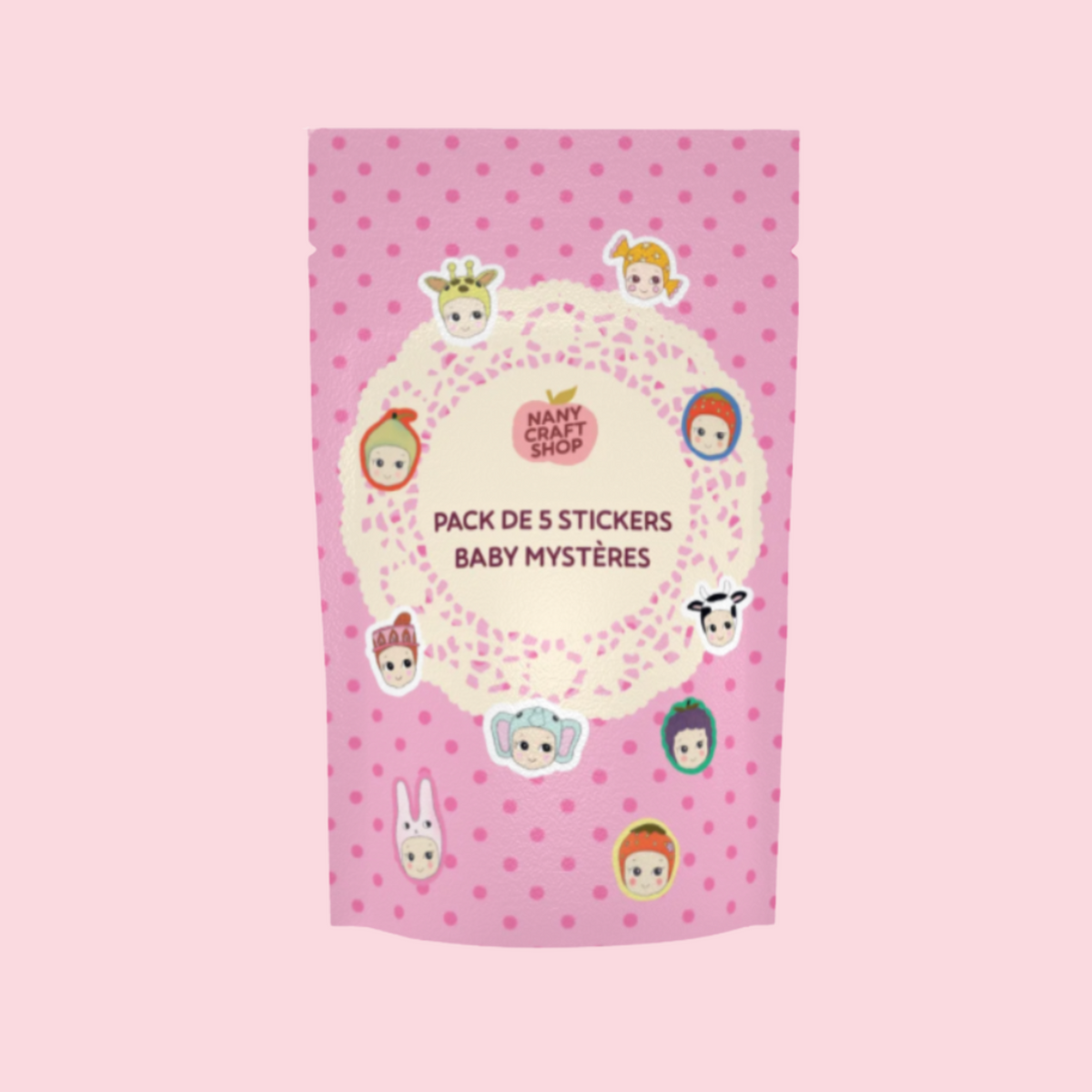 Pack 5 stickers baby mystères