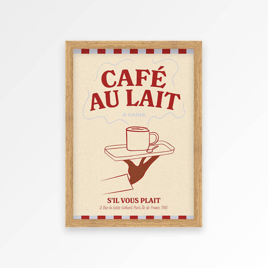 Affiche A3 - CAFE AU LAIT