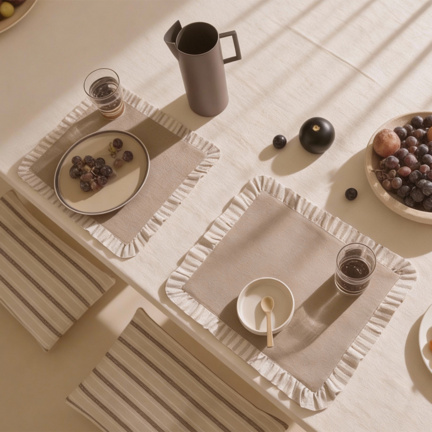 Set de table vichy - Beige