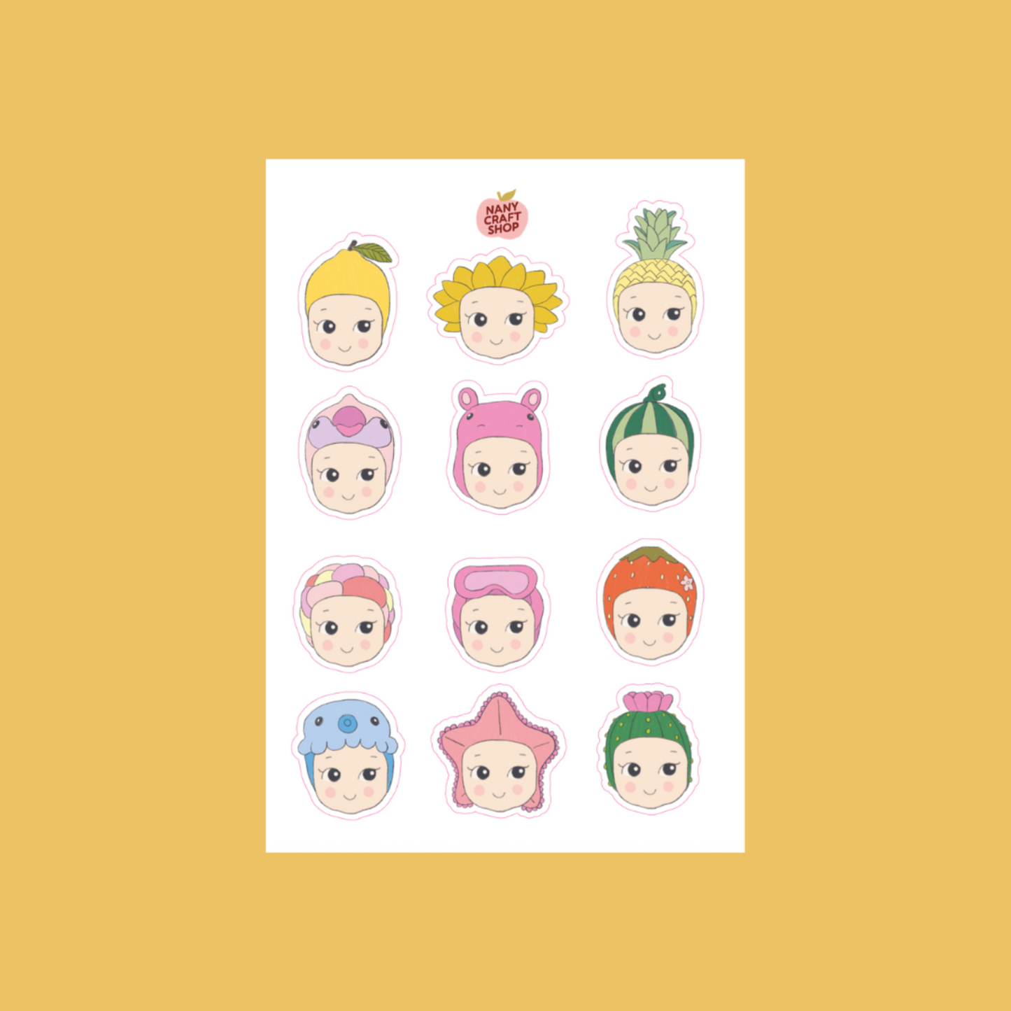 Planche Stickers A6 – Baby Summer