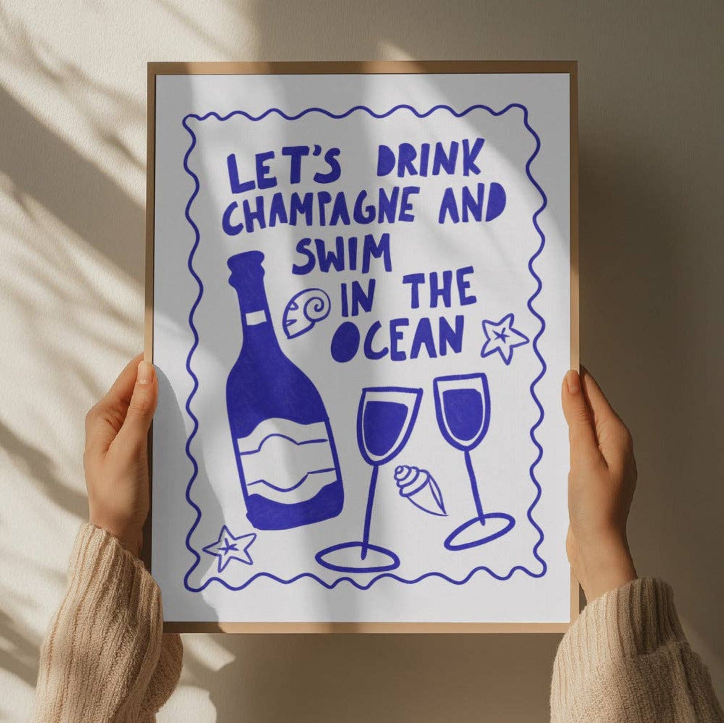 Affiche A3 - Champagne & Océan