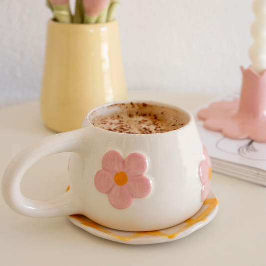 Tasse en céramique artisanale - Blomma Rose