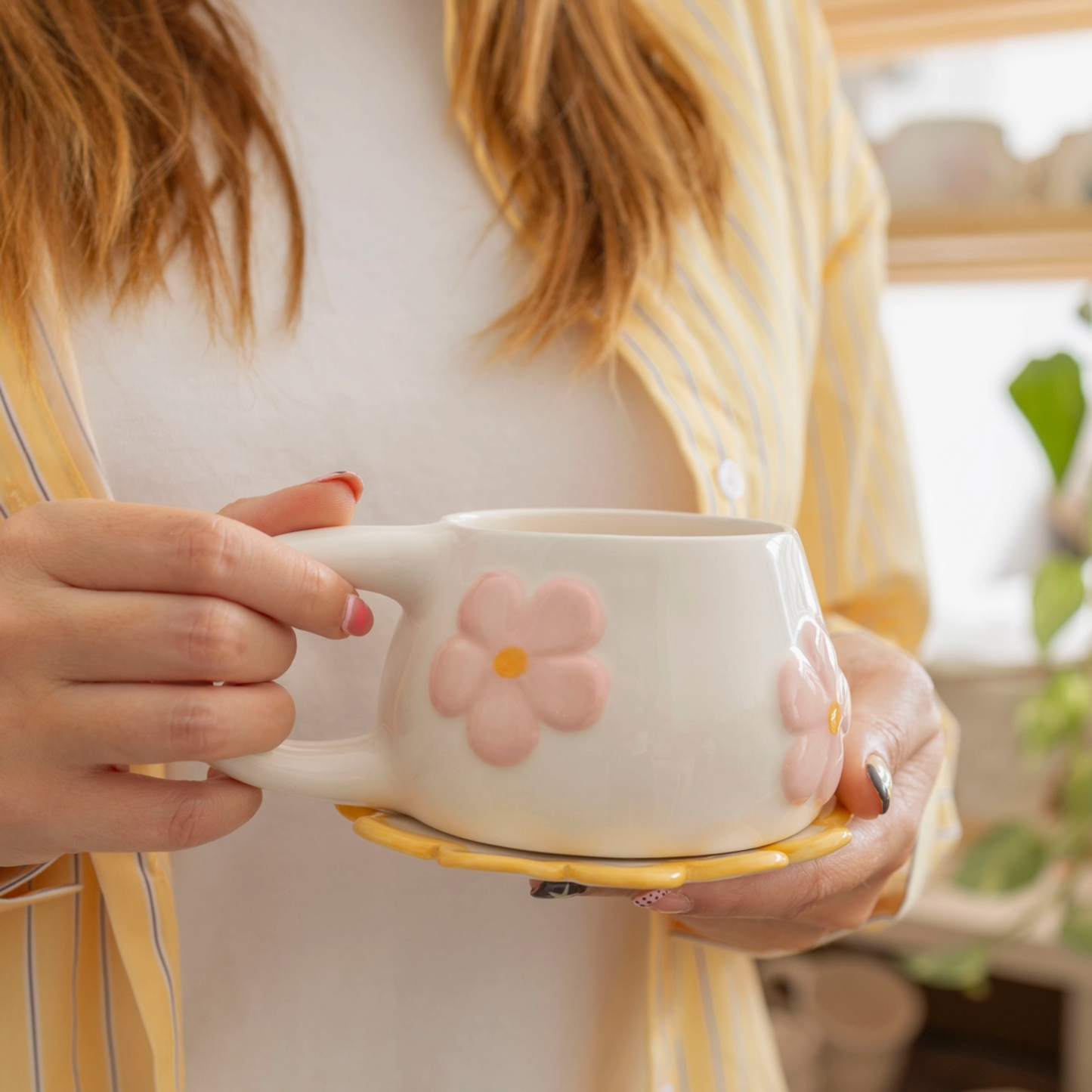 Tasse en céramique artisanale - Blomma Rose
