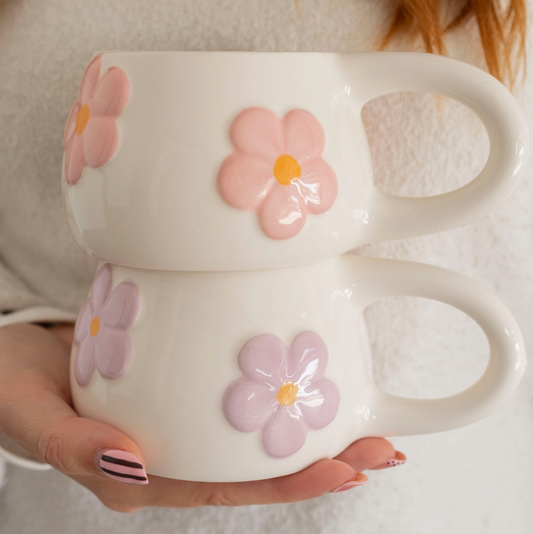 Tasse en céramique artisanale - Blomma Violet