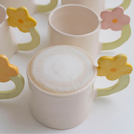 Tasse Espresso Céramique Blossom - Jaune
