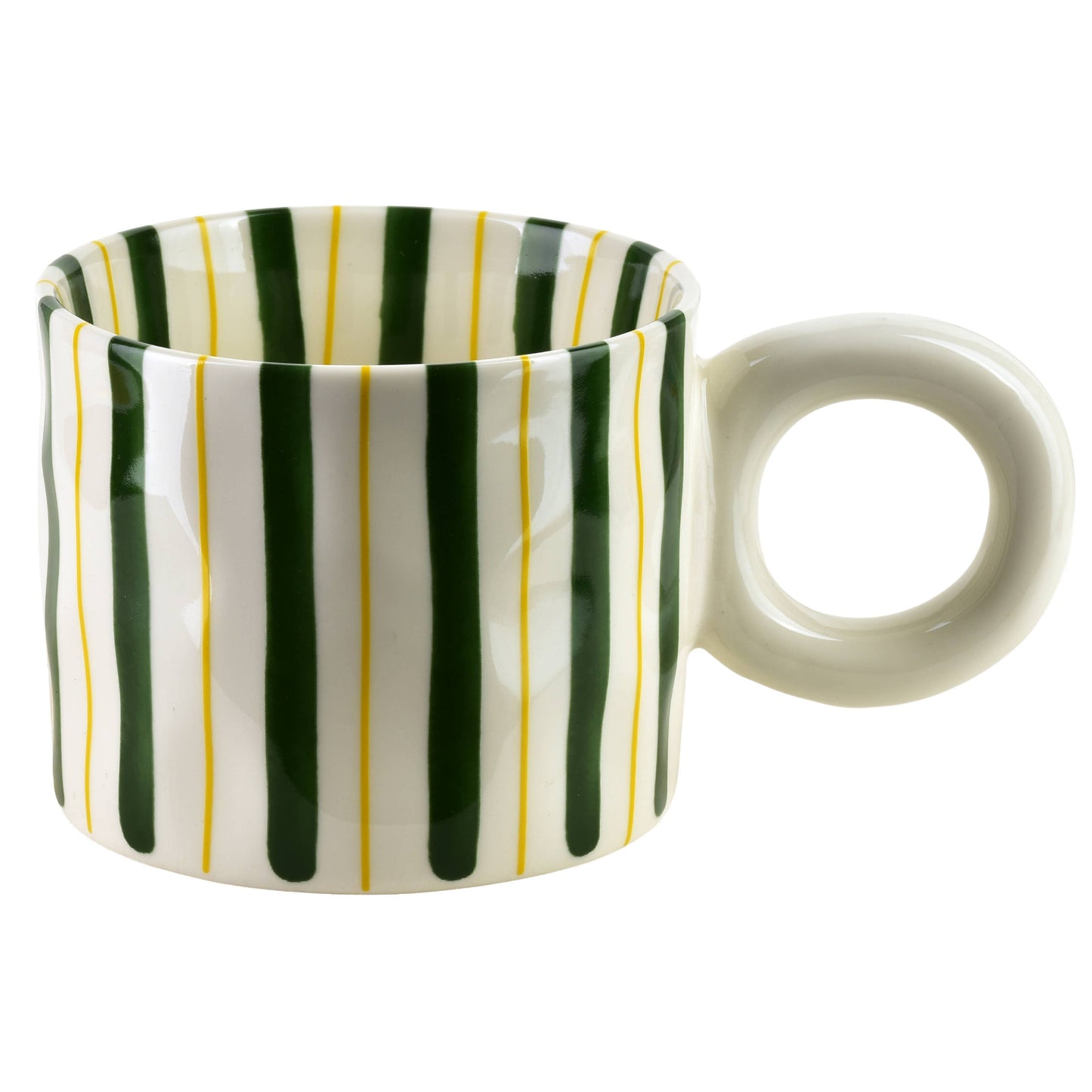 Mug Rondi en porcelaine - Vert/Jaune