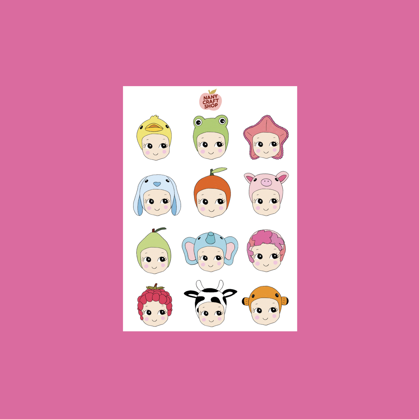 Planche Stickers A6 - Baby
