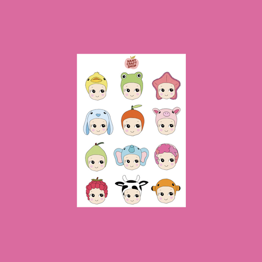 Planche Stickers A6 - Baby