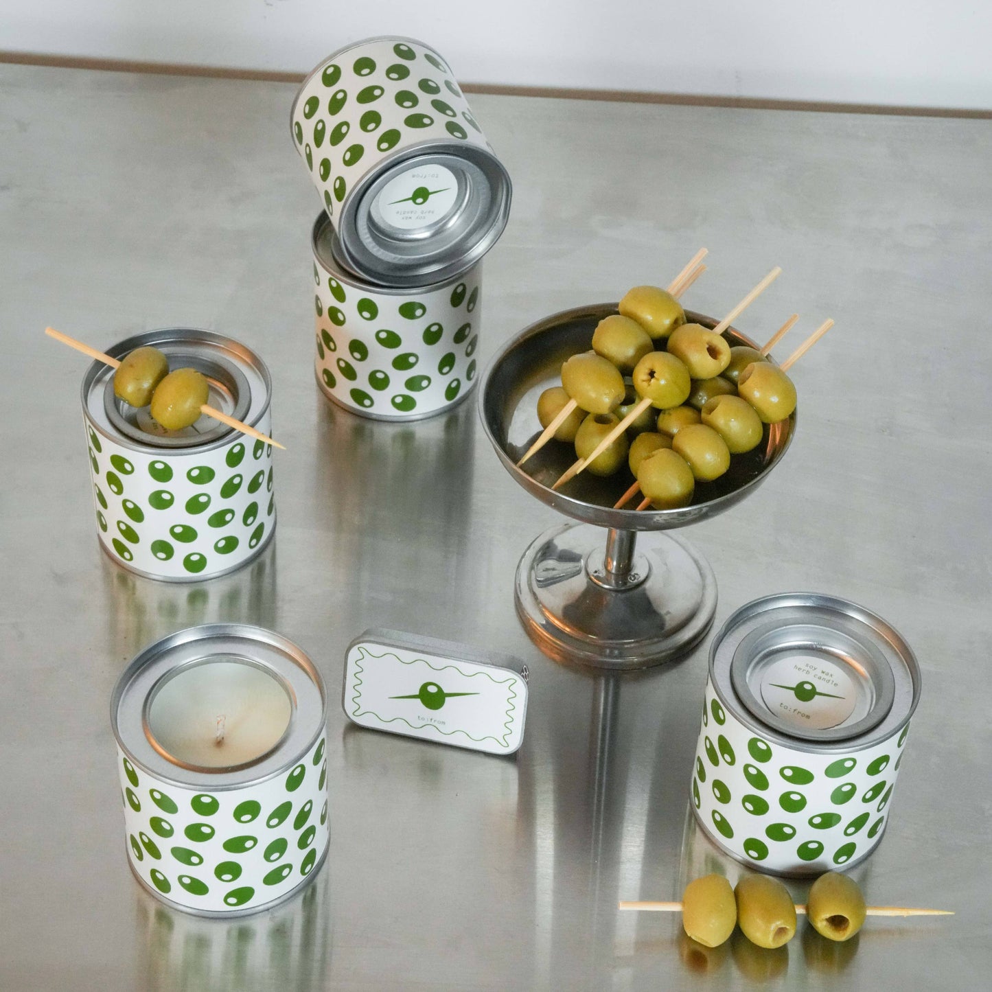 Bougies Olives - Herbes