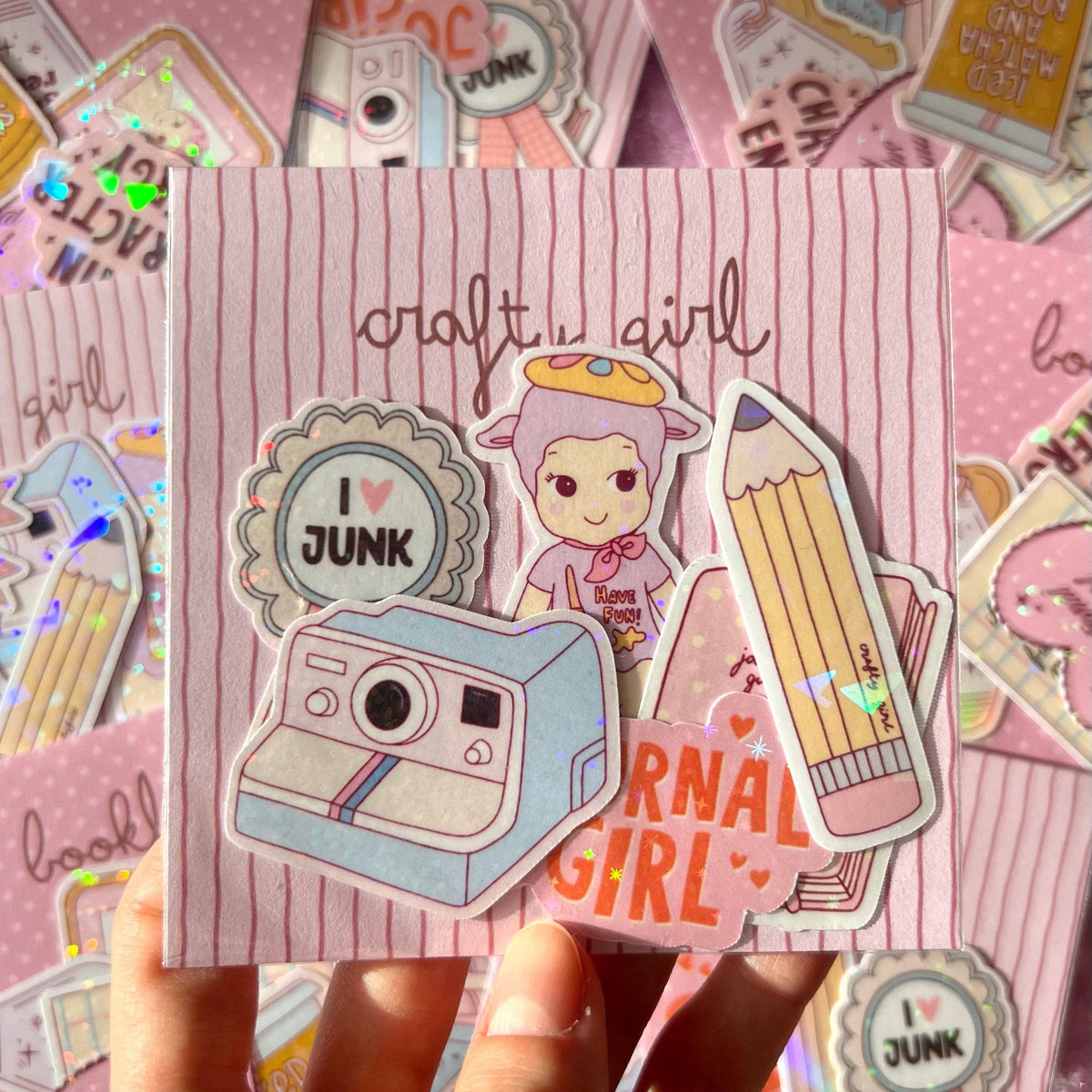 Pack d'autocollants Crafty girl