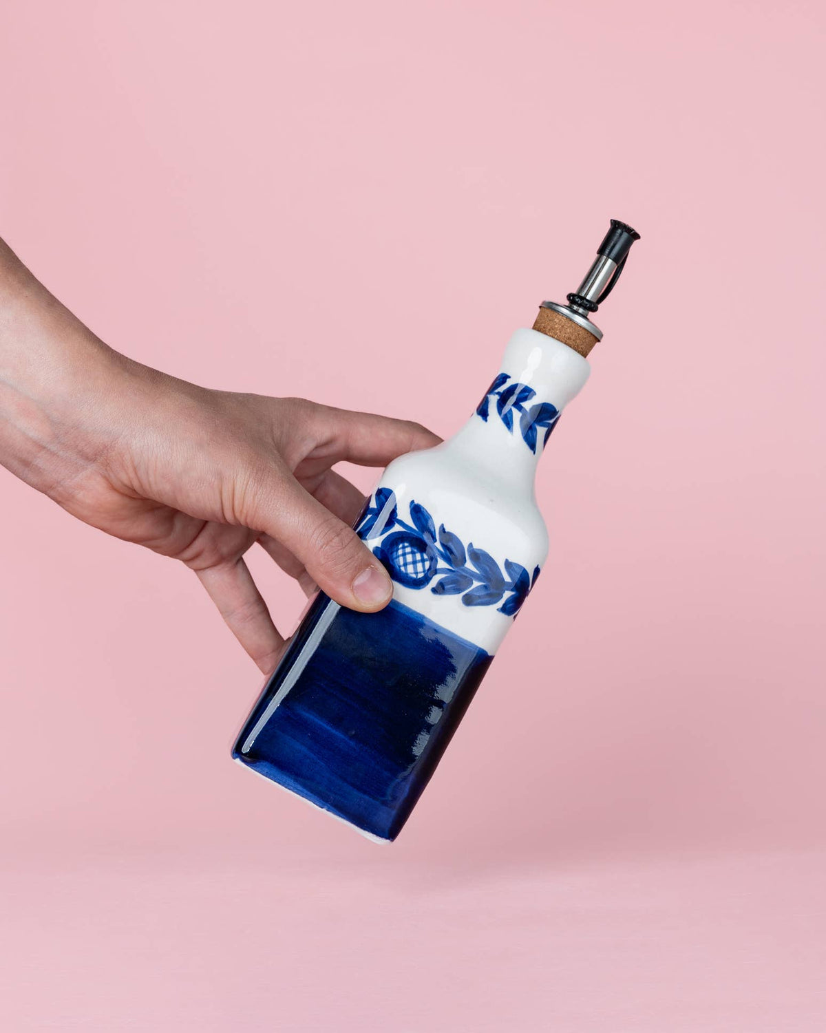 Distributeur d'huile d'olive en céramique artisanale - style traditionnel de Nerja