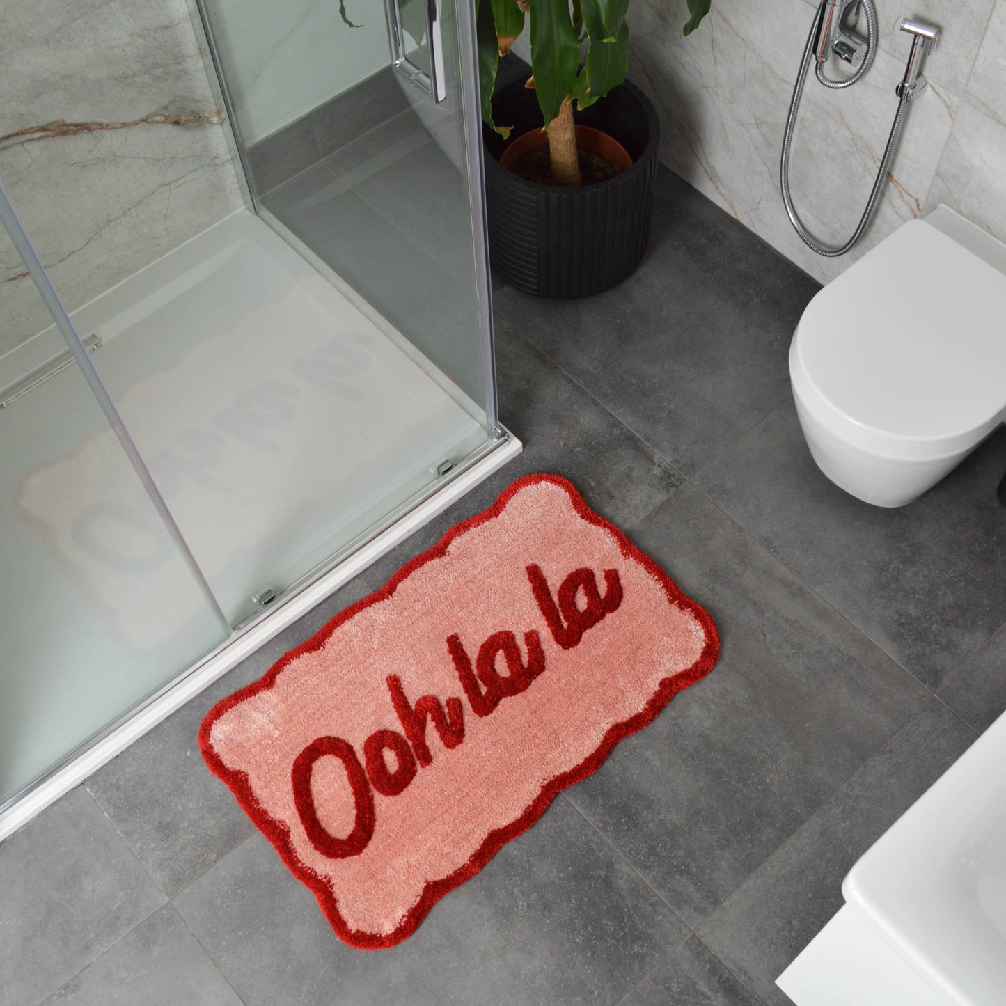 Tapis de Bain Ooh La La - Rose/Rouge
