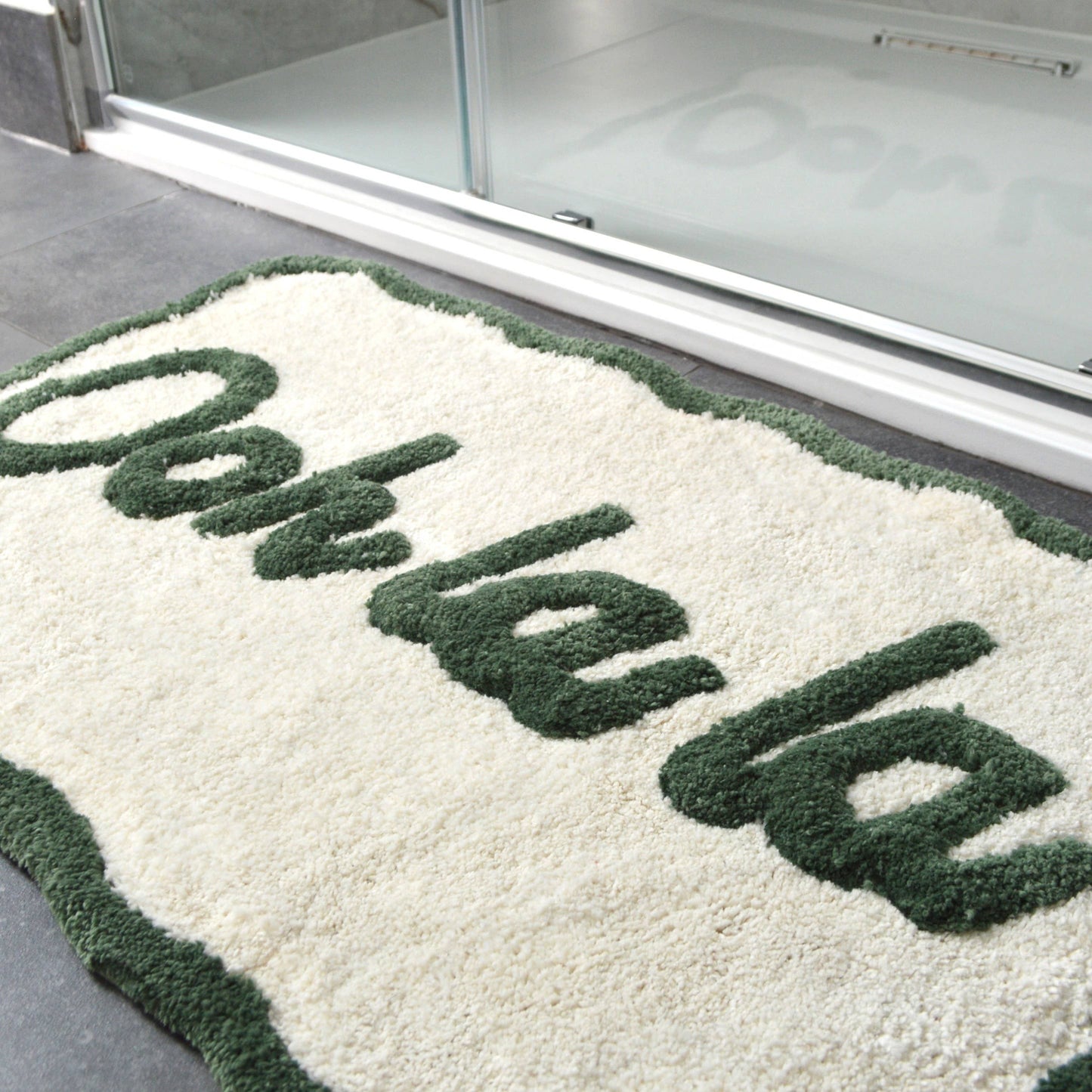 Tapis de Bain Ooh La La - Crème/Vert