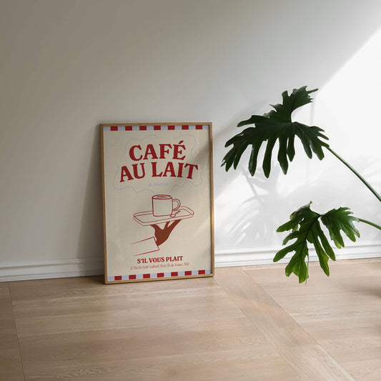 Affiche A3 - CAFE AU LAIT