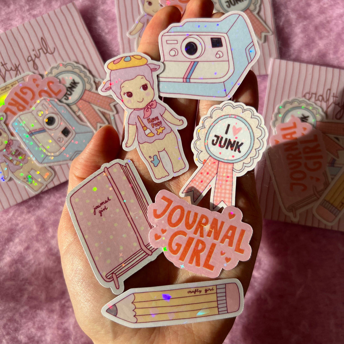 Pack d'autocollants Crafty girl