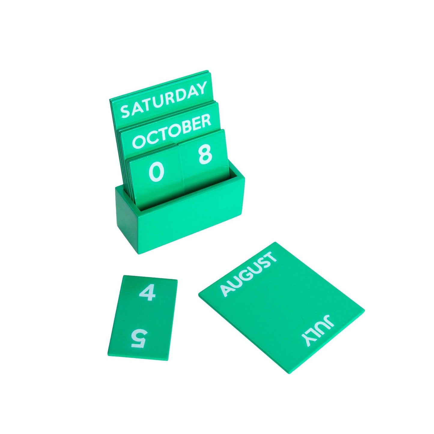 Petit calendrier brillant vert en couleur pleine HF